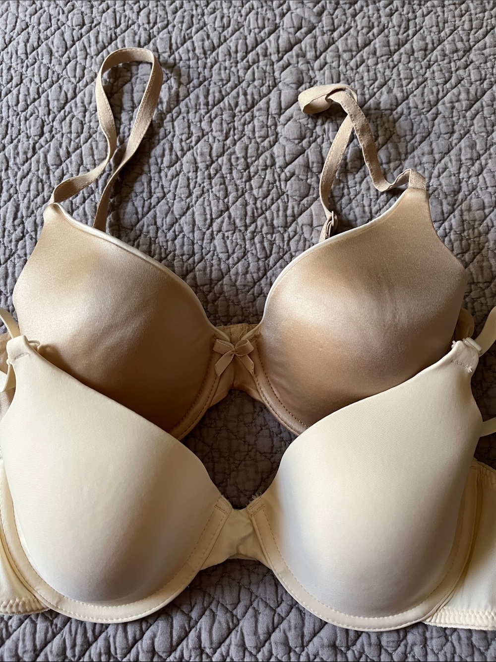 Maidenform underwire 2 bras - one beige and the other cream colored